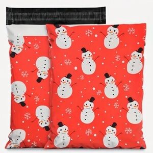 Snowman poly mailers pack of 10, size 10 x 13 Christmas